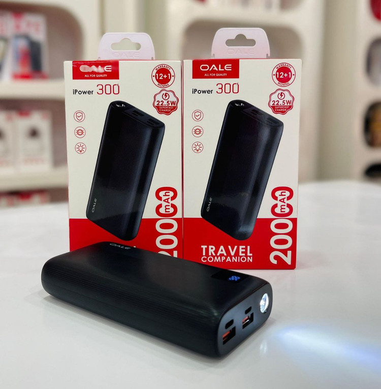 پاوربانک 20000میلی آمپر ساعت OALE iPower 300