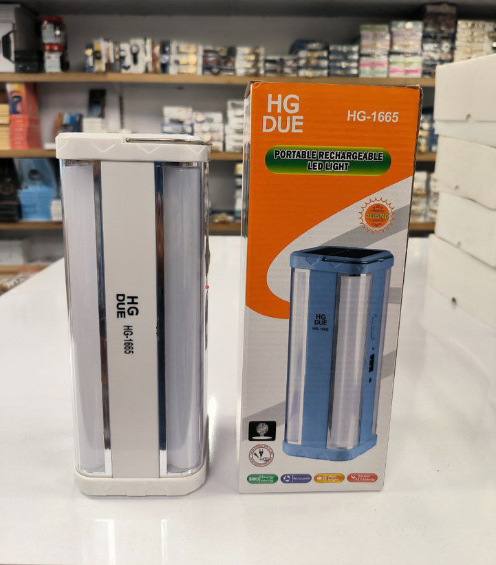 چراغ قوه شارژی HGDUE مدل HG1665 با لامپ LED