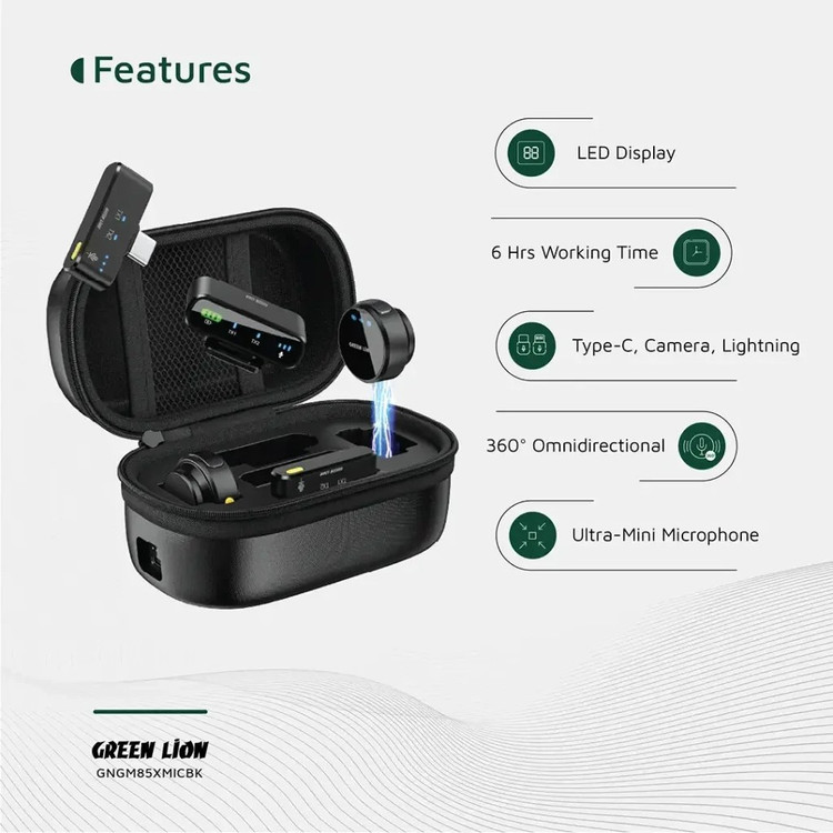 میکروفون بیسیم یقهای گرین لاین مدل GM-85X