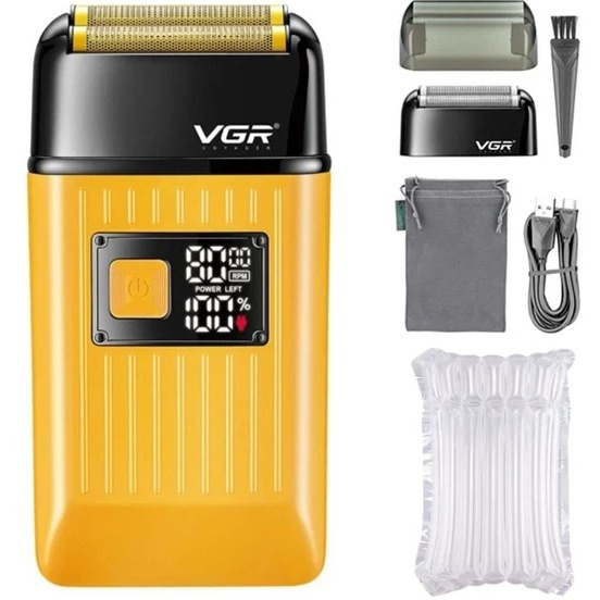 ماشین اصلاح وی جی آر مدل V-357 با تیغه تیتانیوم و ضد آب (رنگ بصورت رندوم)